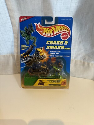 Mattel 1995 Hot Wheels Crash & Smash Bikes w/Judge Dredd | eBay