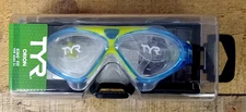 TYR Orion Kids Fit 3+ Swim Mask Goggles - Clear/Blue Model LGORNK-105