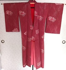 Boro Japanese Kimono Aged Textile Robe Taisho Romance Style Genuine Silk Japan