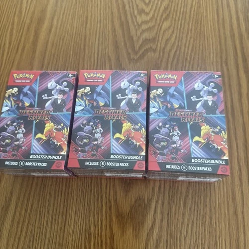 Set Of 3 - Pokémon TCG Scarlet & Violet Destined Rivals Booster Bundle - x3
