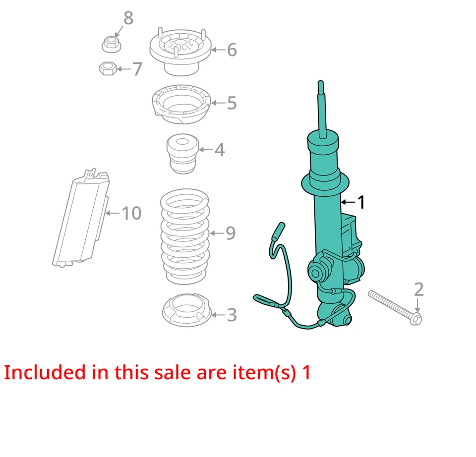 2012-2018 BMW 650I RWD 4.4L REAR LEFT STRUT SHOCK ABSORBER *125K* 6798407 - Изображение 3 из 4
