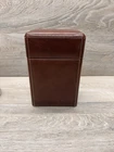 RedEnvelope Italian Leather Travel Cigar Humidor Box Spanish Cedar Made In Italy