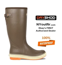 DRYSHOD Men's Size 10 Seamonster FLX Gusset Premium Rubber Work Boots SMXG-MH-BR