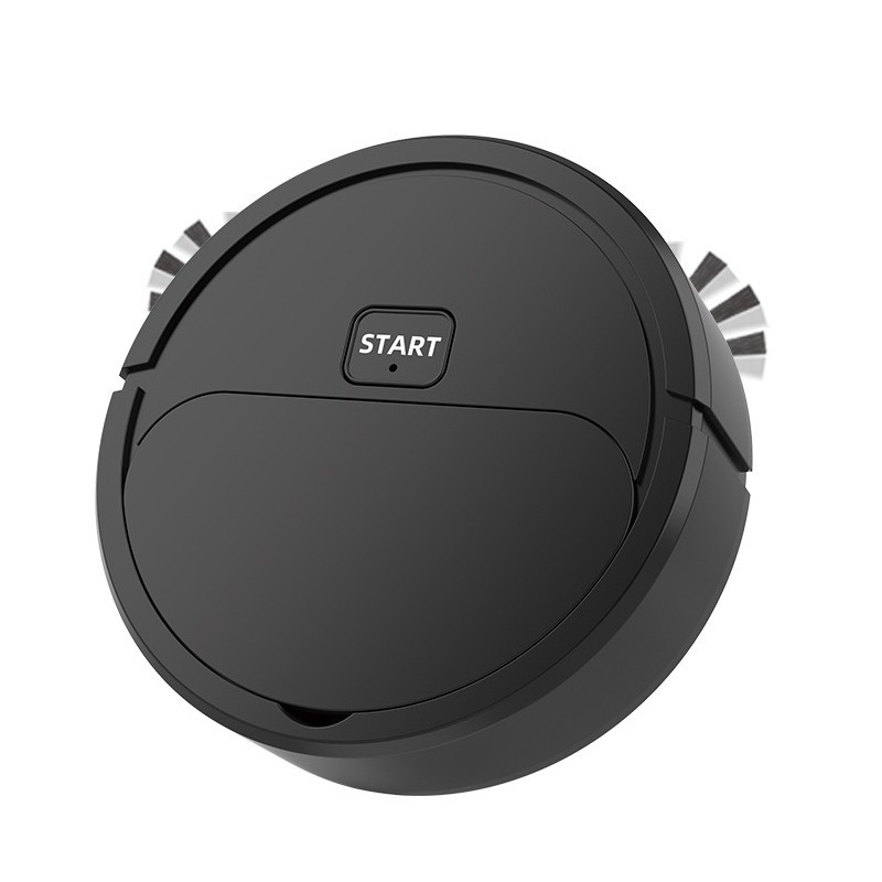 Robot barredor automático mini, fregador, barredora, aspiradora, 3 en 1, Negro