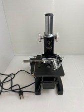 Vintage Bausch & Lomb Microscope 43X 10X 48mm Objectives Illuminated Powers On