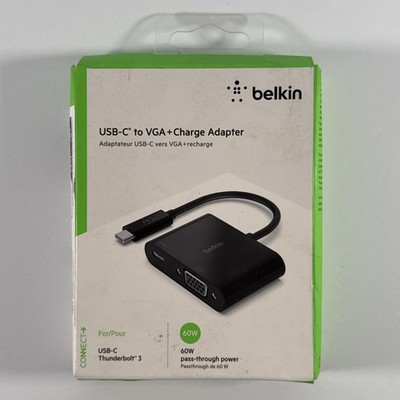 Belkin Connect USB-C to VGA + Charge Adapter with 60W Power Delivery