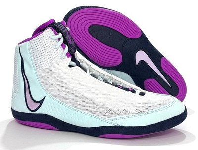 Nike Inflict 4 Wrestling Shoes White Glacier Purple HM9674-103