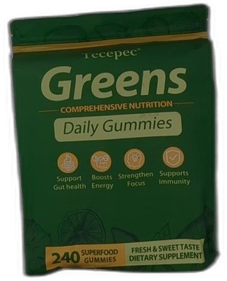 *2028-1-28* Greens Daily Gummies, Superfood Fruits And Veggies Blend With