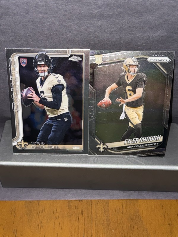 Tyler Shough New Orleans Saints 2-Card Rookie RC Lot
