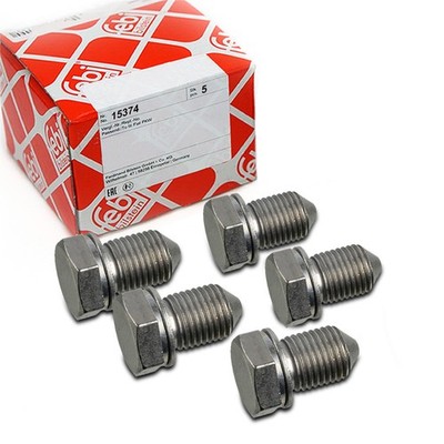 5x ÖLABLASSSCHRAUBE FEBI BILSTEIN INKL. DICHTRING VW AUDI SEAT SKODA 15374