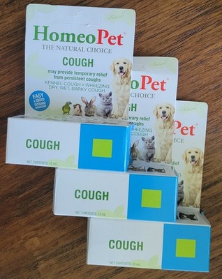 3-PACK of: HomeoPet Cough Multi Species Medicine - (15ml Per Box 45ml TOTAL) 