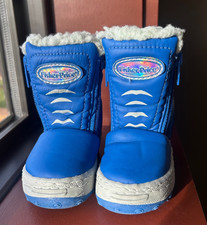 Vintage Y2K Year 2000 Fisher-Price Snow Boots Toddler Size 4 Blue Winter Boots