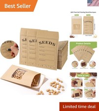 100 Pcs Seed Storage Envelopes 4.72 x 3.15 Inch Kraft Paper Seed Saving Bags