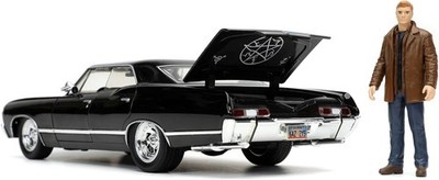 1967 CHEVROLET IMPALA SS SUPERNATURAL SS SEDAN BLACK & FIGURINE 1