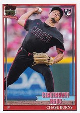 CHASE BURNS TOPPS ROOKIE 1991 35TH ANNIVERSARY RC REDS #T91-73 2026 S1
