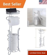 Heavyweight Free-Standing Toilet Tissue Storage Holder with Hygiene Design