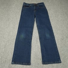 Carhartt Boy's Jeans Blue Denim Size 14 Cotton Stretch Zip Fly