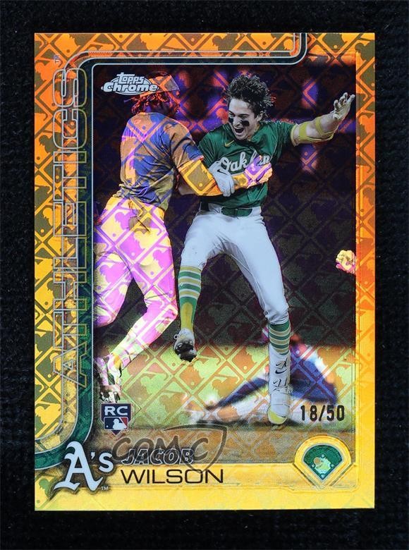 2025 Topps Chrome Logofractor Edition Gold Refractor 18/50 Jacob Wilson #96 16z7