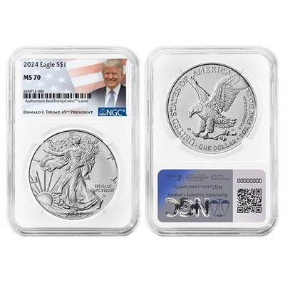 2024 $1 American Silver Eagle NGC MS70 Trump Label | eBay