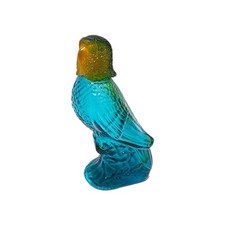 Perfume vintage de vidrio azul Avon ISLAND PERIQUITO coleccionable