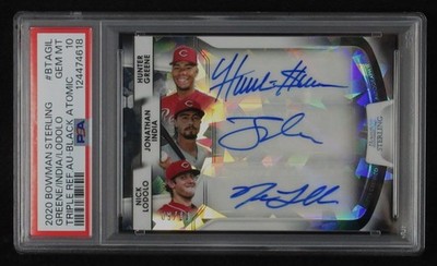 2020 Bowman Sterling Greene & Indien & Lodolo # Bta-Gil Triple Ref Auto PSA 10