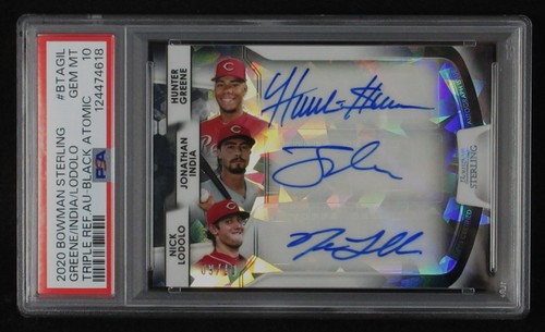 2020 Bowman Sterling Greene & India & Lodolo #BTA-GIL Triple Ref Auto PSA 10