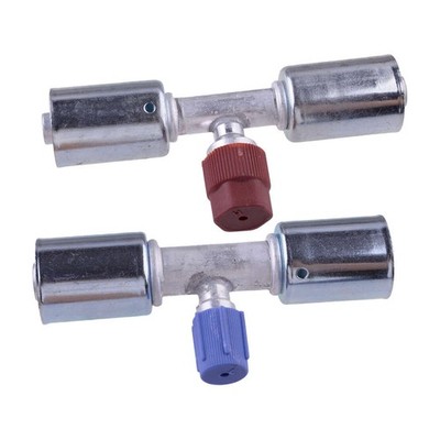 Beadlock AC Crimp Fittings Splice Straight #8 #10 R134a High Low PressurePort pd