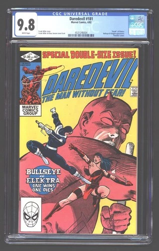 Daredevil 181    CGC  9.8    White Pages   1982 Frank Miller Art    HIGH GRADE