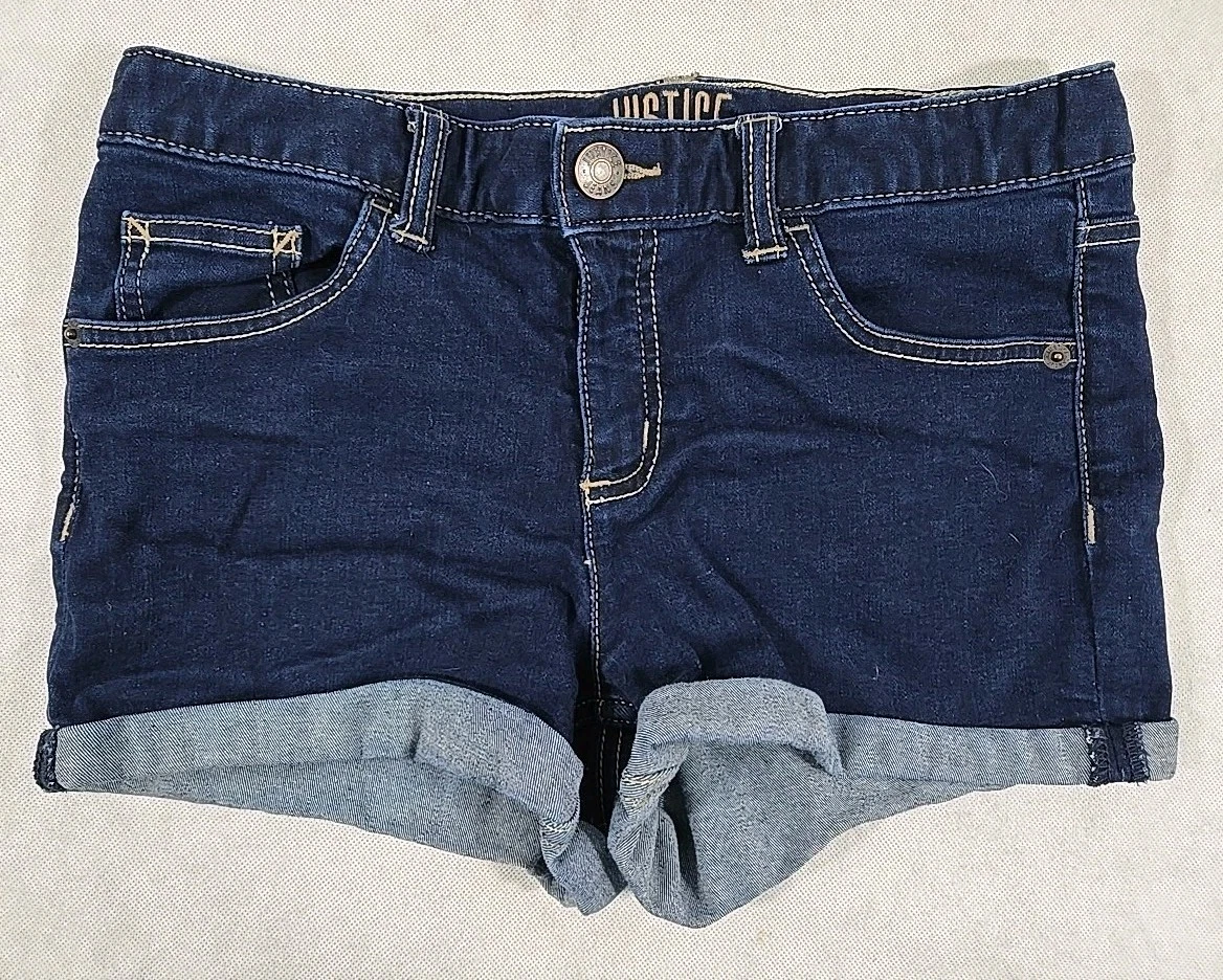 Justice Girls Mini Mom Butterfly Denim Shorts, Sizes 6-14, Slim & Plus
