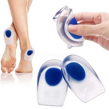 1 Pair Shoe Cushion Heel Pain Relief Fasciitis Gel Support Insoles Shoe Pad