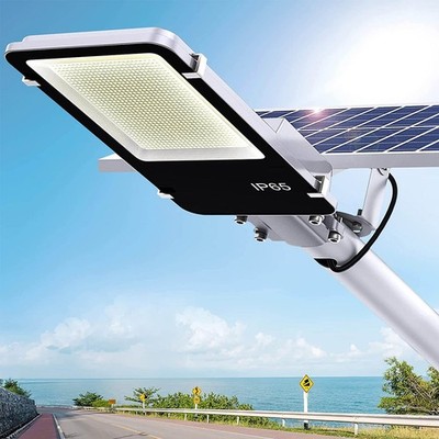 Commercial 10000000LM LED Outdoor Dusk-Dawn Solar Street Light Road Parking Lamp