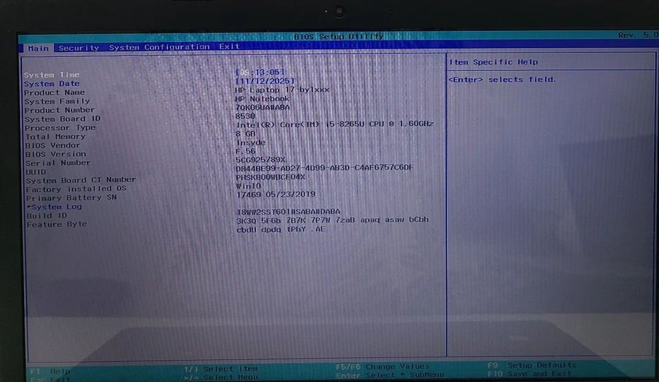 HP 17-by1053dx Laptop Intel i5-8265U 8GB Ram NO HD/OS (FL) - Image 2 of 4