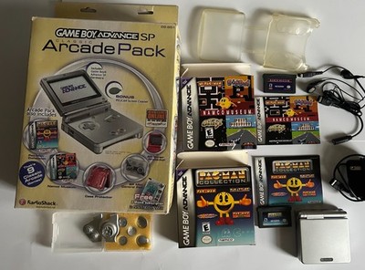 Gameboy Advance SP Arcade Pack Radio Shack Complete platinum