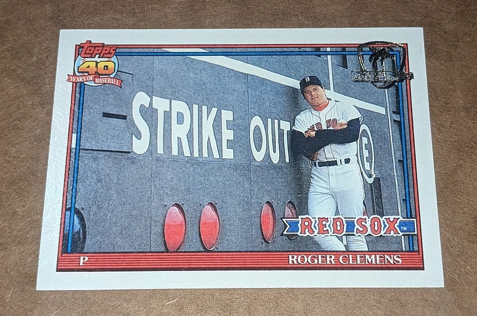 1991 Topps Desert Shield #530 Roger Clemens  Baseball Card Red Sox