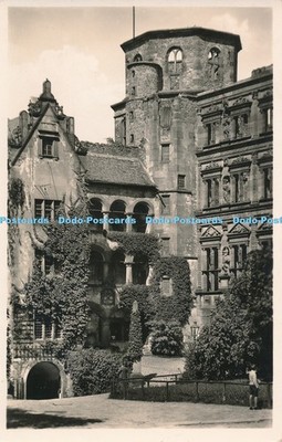 R033321 Schloss Heidelberg Glockenturm u Glas Saalbau Edm von König RP