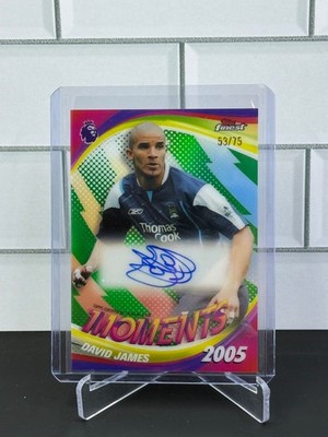 2026 Topps Finest Premier League David James Finest Moments Auto /75 Man City  