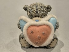 ME TO YOU B&Auml;R FIGUR HERZW&Auml;RMER EXTREM SELTEN UNVERPACKT BLAU & ROSA HERZ