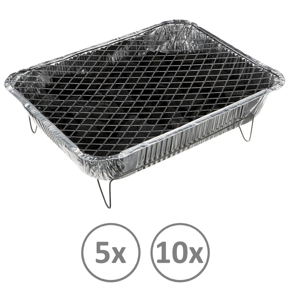 GRILLCHEF BY LANDMANN Einweggrill Camping Grillen BBQ Picknick Grill Alu Einmalgrill GRILLCHEF