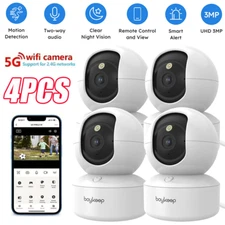 4PCS Security Camera Indoor 5G WiFI Smart Home Wired Night Vision baby Cam 2K