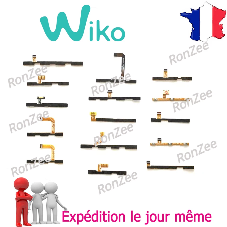 ✅ Nappe Bouton Power Volume WIKO View Y51 Y60 Y61 Y80 Y81 Y82 Lenny 5 U10 U30 ✅