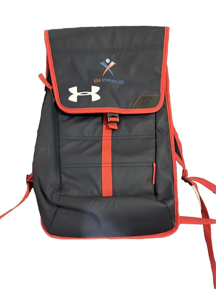 Under Armour Womens Blue Red USA Gymnastics Gym Hiking Backpack
