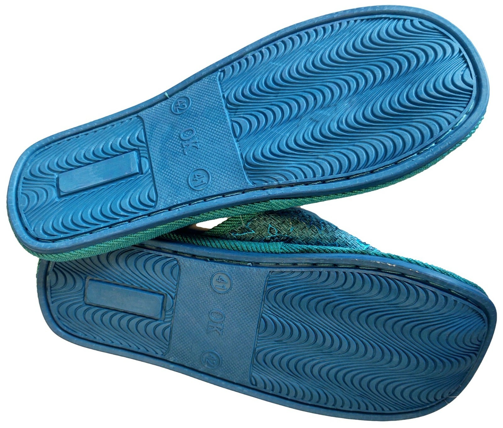 SAOLA Ciabatta scarpa verde acqua ricamata floreale con suola in gomma