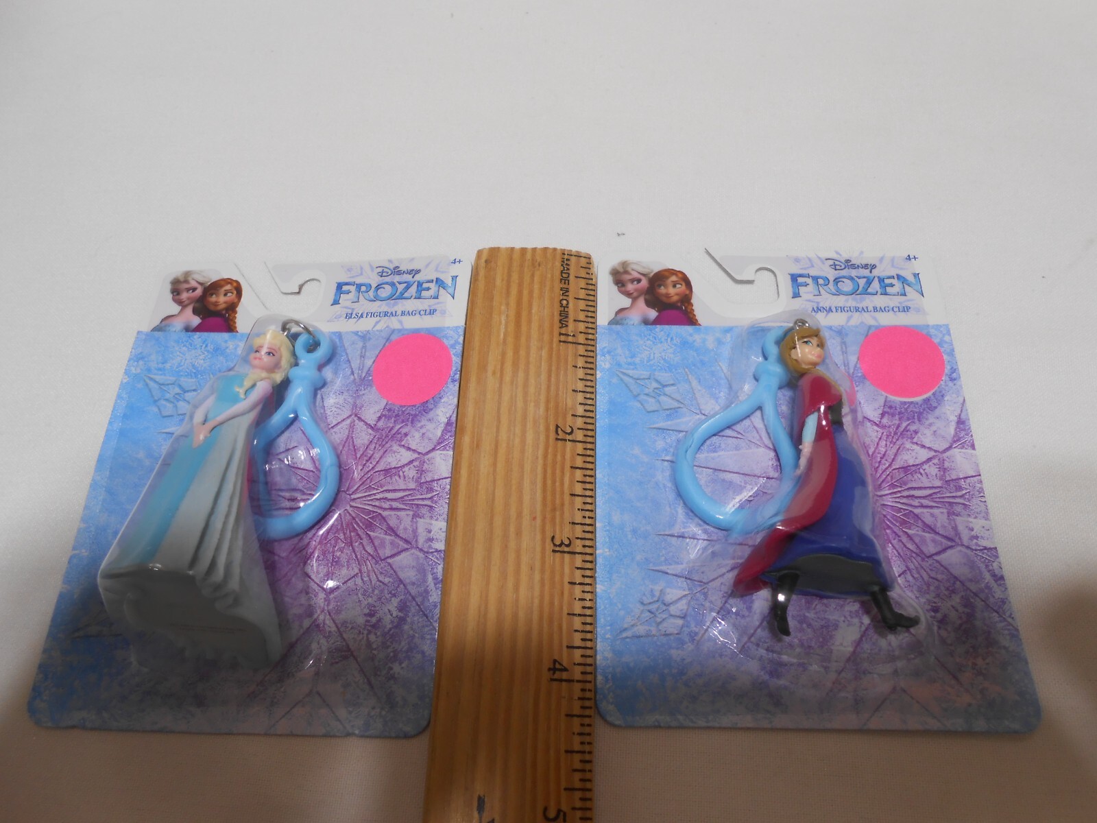 2 New Disney Frozen Elsa Anna Mini Figural Bag/ Backpack Clips Stocking Stuffers