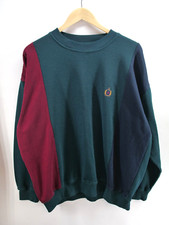 VTG Bugle Boy Company Sweatshirt XL Green Red Faded Embroidered Crewneck 90s