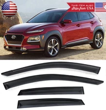 Out-Channel Window Visor Sun Vent Rain Wind Guard Shade Fit 18-23 Hyundai Kona