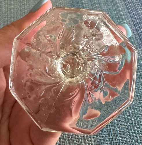 Wine Glass Rock Crystal Clear by McKee 4" 2oz Pressed/Pat, Depression Glss - Picture 2 of 6