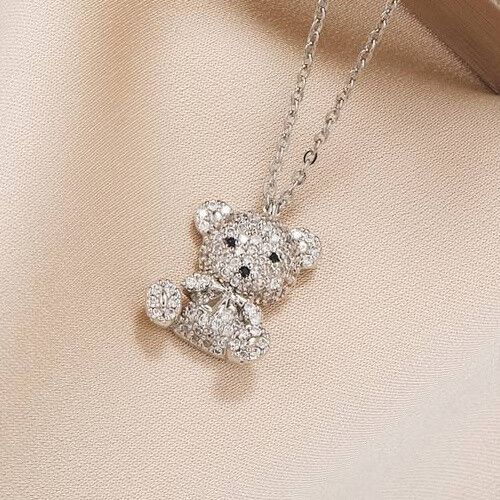Cute little Teddy Bear Necklace * 40cm 15.7inch adjustable chain * choose colour - Picture 18 of 19