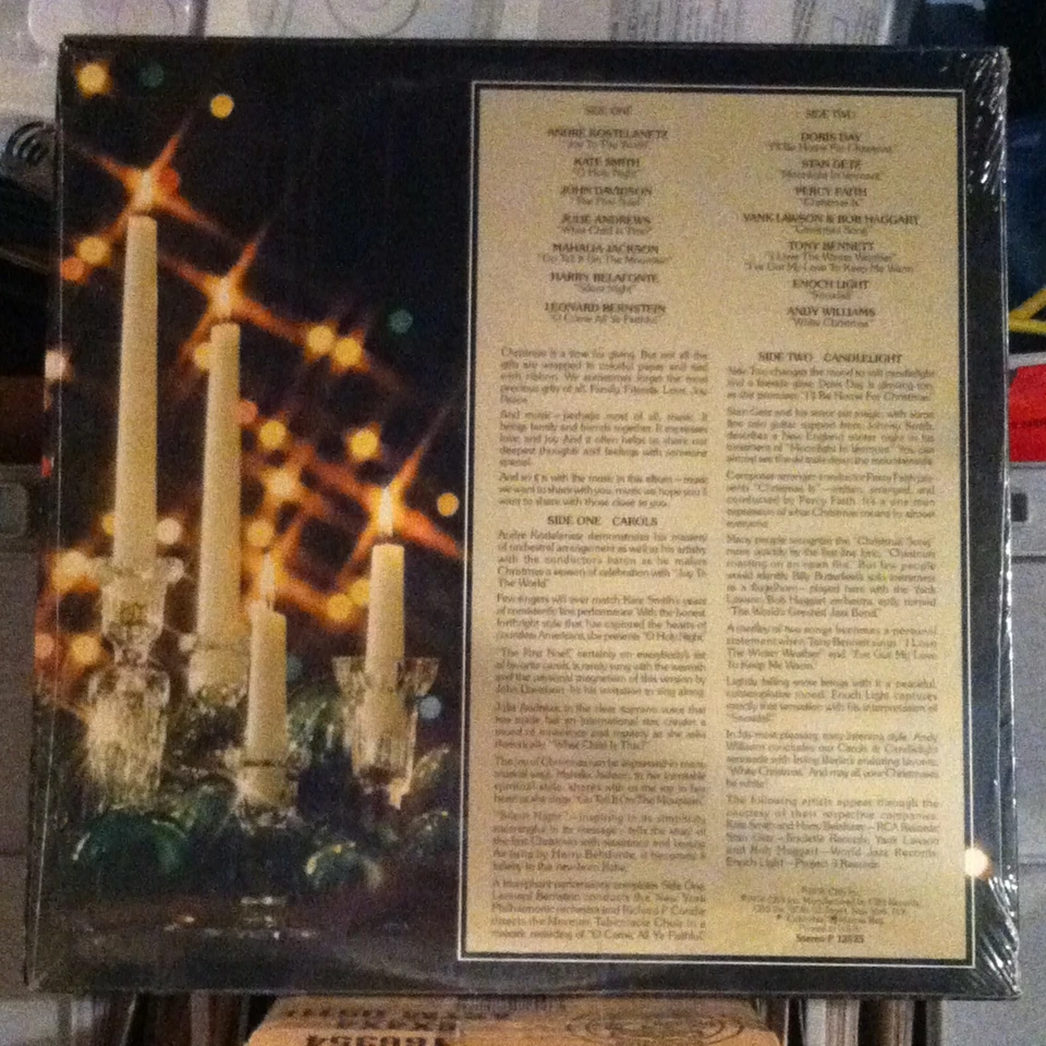 Carols & Candlelight - Christmas OG 1974 vinyl LP - Andy Williams - Tony Bennett - Image 2 of 2