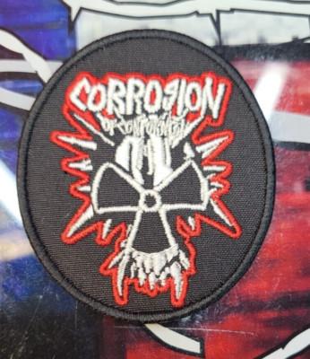 EMBROIDERED CORROSION OF COMFORMITY HEAVY METAL BAND PATCH (Please Read Ad)