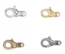 Extra Large Swivel Lobster Clasps Silver Gold Gunmetal And Antique Brass Plated
